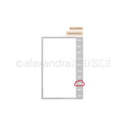 Minimalistische Wachstumstabelle von Alexandra Renke mit den Reitern "WILLKOMMEN" und "MEILENSTEINE", einer hervorgehobenen 70er-Marke an der Seite - perfekt für Kollektionen, die Kreativität und Meilensteine feiern.