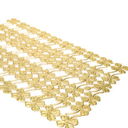 Goldfarbenes Tischset von ☆ mit einem verschlungenen Blattmuster auf weißem Hintergrund - ideal als Dekoelement, um Ihren Tisch aufzuwerten.