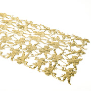 ☆ Gold-Metallic-Blatt mit geprägten Cherub- und Amor-Figuren auf weißem Hintergrund - ideal für Papierbasteleien und Dekorationen.