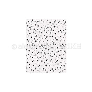Weißes Papier von Alexandra Renke mit einem Muster aus kleinen schwarzen Schlüsseln und Sternen - ideal für Ihre Lieblings-Embossing-Folder oder Stanzsysteme-Projekte.
