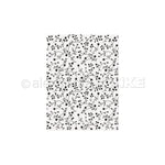 Schwarzes Blumenmuster mit kleinen Blättern und Zweigen auf weißem Hintergrund von Alexandra Renke - ideal für elegante Designs mit Ihrem bevorzugten Embossing Folder oder Cut & Emboss Folder.