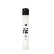 Ein weißer Rico Design 3D-Stift mit schwarzer Kappe und der Aufschrift "3D PEN, WEISS WHITE BLANC, 27 ML" auf weißem Hintergrund - perfekt für die Erstellung individueller Emaille-Punkte und kreativer Designs.