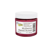 Ein 2-oz.-Glas „Mulberry Stencil Butter“ von The Crafter’s Workshop mit weißem Etikett und kastanienbraunem Deckel – ideal für Mixed-Media-Projekte, bei denen glatte, lebendige Effekte mit Stencil Butter oder Modellierpaste gefragt sind.