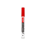 Roter Amsterdam-Acrylmarker mit weißem Schaft und halbdeckender Farbe auf Wasserbasis.