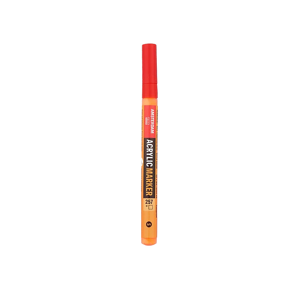 Acrylmarker Orange Amsterdam für feine Zeichnungen.