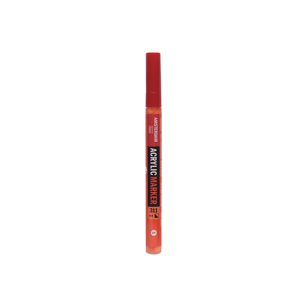 Amsterdam-Acrylmarker in Zinnoberrot, Farbcode 311, ideal zum Setzen lebhafter Farbakzente.