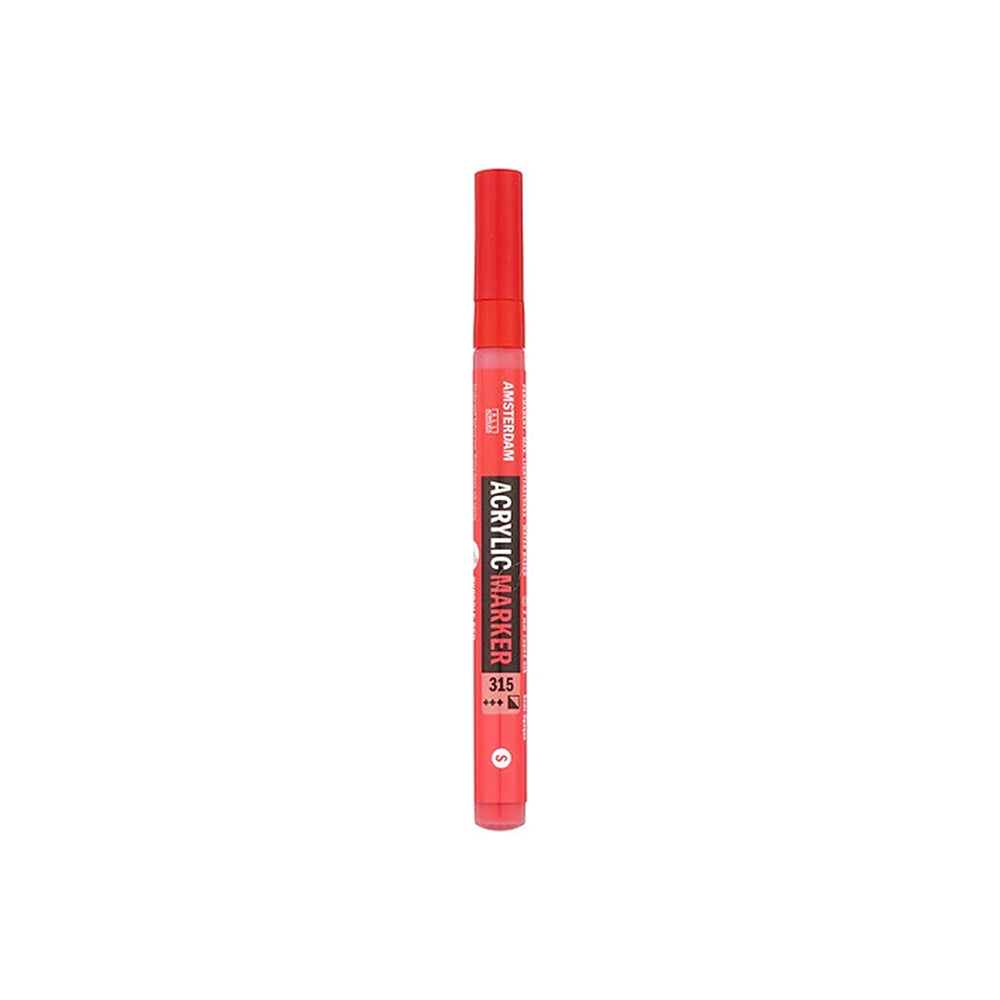 Roter Acrylmarker Amsterdam für leuchtende Farbakzente.