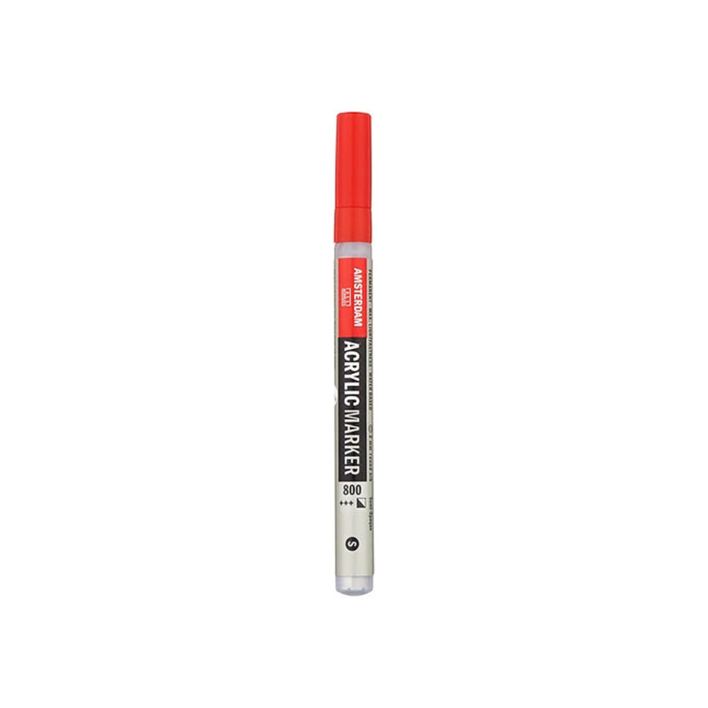 Amsterdam-Acrylmarker mit roter Kappe zum Setzen lebhafter Farbakzente.