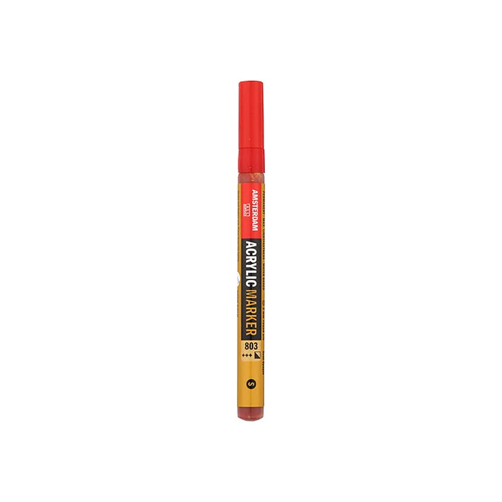 Acrylmarker Red Amsterdam zum Setzen kräftiger Farbakzente.