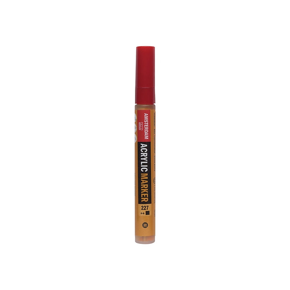 Amsterdam-Acrylmarker mit roter Kappe und Farbe auf Wasserbasis.