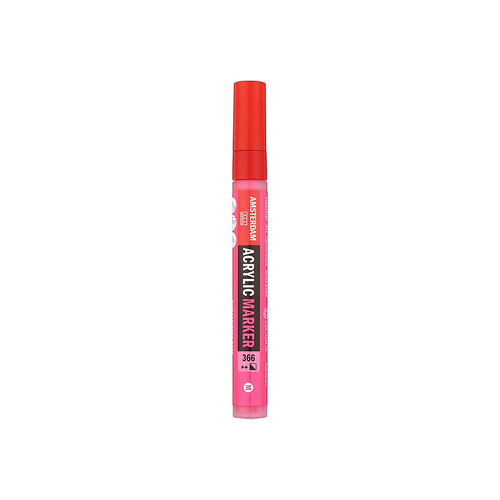 Amsterdam-Acrylmarker in Rosa mit roter Kappe zum Setzen farbenfroher Farbakzente.