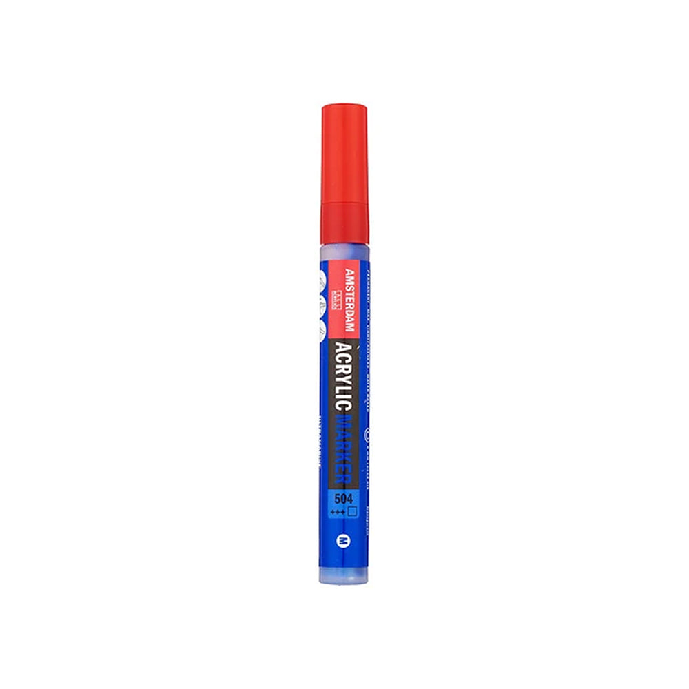 Acrylmarker Ultramarinblau Amsterdam zum Setzen lebhafter Farbakzente.