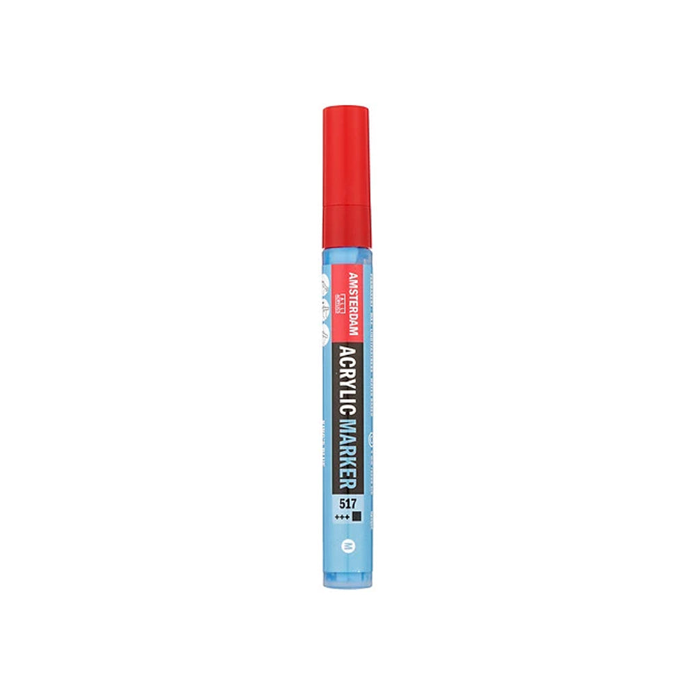 Amsterdam-Acrylmarker mit roter Kappe zum Setzen lebhafter Farbakzente.