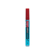 Amsterdam-Acrylmarker mit roter Kappe und hellblauem Schaft, gefüllt mit Farbe auf Wasserbasis.