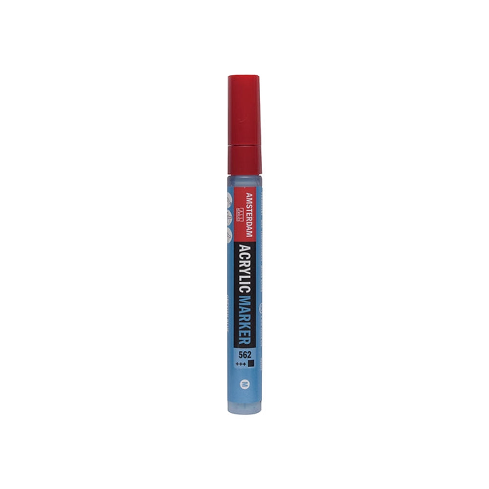Amsterdam-Acrylmarker mit roter Kappe, mit einer Formel auf Wasserbasis.