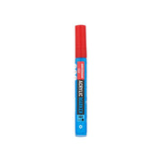 Leuchtend blauer Acrylmarker aus Amsterdam mit roter Kappe.