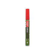 Amsterdam-Marker aus Acryl in Olivgrün mit roter Kappe, gefüllt mit Farbe auf Wasserbasis.
