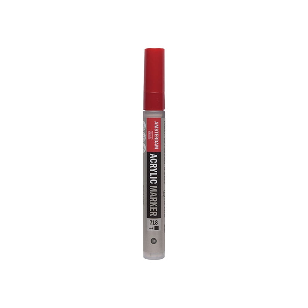 Amsterdam-Acrylmarker mit roter Kappe und halbdeckender Farbe.