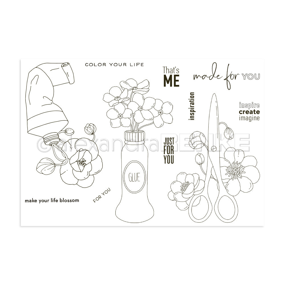 Clear Stamp 'DIY mit Blumen'