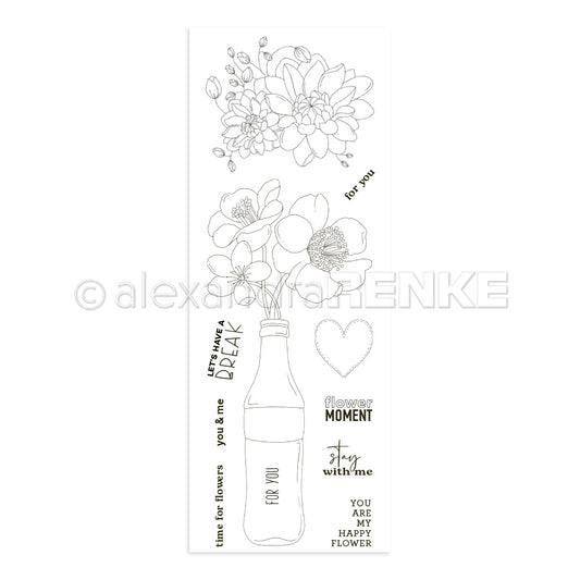 Clear Stamp 'Blumen in der Flasche'