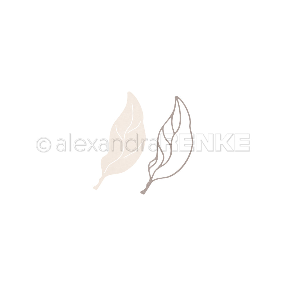 Logo mit zwei stilisierten Birnenblättern und dem Schriftzug alexandraENKE.