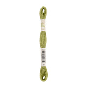 Hellgrüne Stickgarn-Stränge mit der Aufschrift „Eco Vita“, mit Barcode und der Nummer 707 auf dem Etikett. Dieses Stickgarn wird aus biologischer Crewel-Wolle hergestellt und bietet eine natürlich gefärbte Alternative für Ihre Stickprojekte.