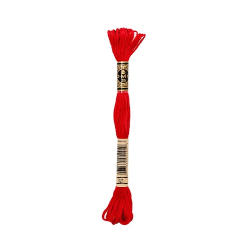 Dieser Strang leuchtend rotes Stickgarn von DMC Baumwollgarn ist perfekt für Ihr nächstes Projekt.