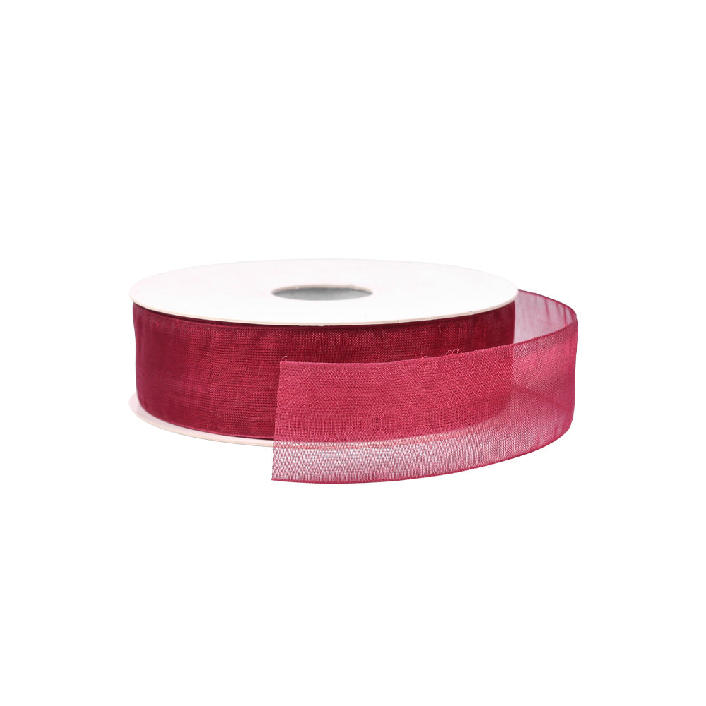 Organza ribbon 'Bordeaux' wide