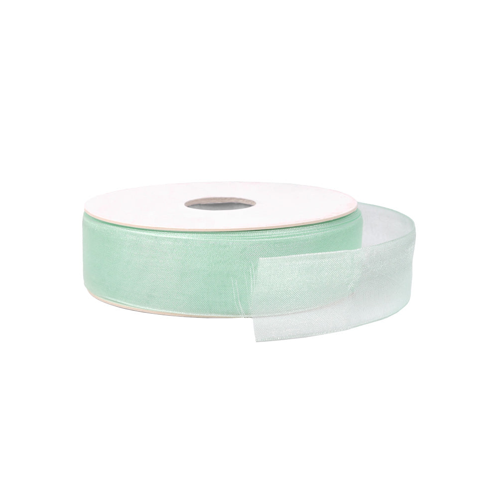 Organza ribbon 'Ice blue' wide