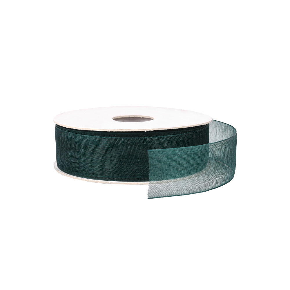 Organza ribbon 'Dark green' wide