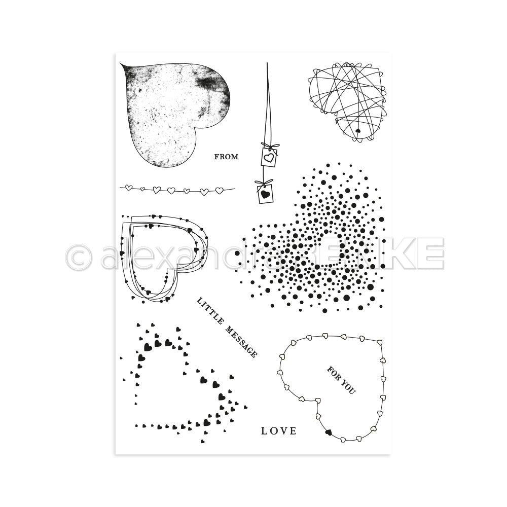 Clear Stamp 'Herzen - Liebe'