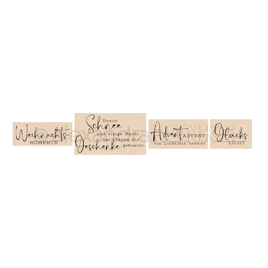 Bundle Holzstempel 'Weihnachtsmomente'