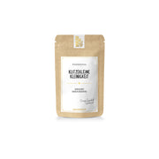 Ein Beutel Tatetata-Kräutertee mit einer Kräuterteemischung, beschriftet mit „Klitzekleine Kleinigkeit“.