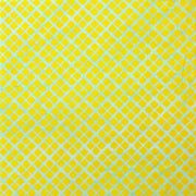 Gelbes Rautenmuster mit kleinen Quadraten auf Hellgrün - erzeugt einen geometrischen Gittereffekt. Ideal für Buchbinden oder stilvolles Geschenke Verpacken mit hochwertigem Nepalpapier von ☆.