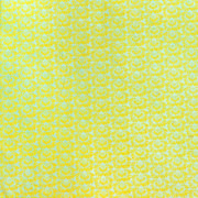 Die gelb und grün gemusterte Nepalpapiertapete von ☆ zeigt ein sich wiederholendes, kreisförmiges Blumenmuster - ideal für Buchbinden oder kreative Geschenke Verpacken.