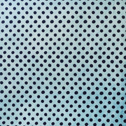 Regelmäßige schwarze Tupfen auf hellblauem strukturiertem Nepalpapier von ☆-ideal zum Buchbinden oder Verpacken von Geschenken.