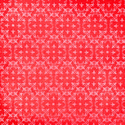 Rotes, verziertes Vintage-Muster mit floralen Motiven und Wirbeln bildet einen symmetrischen, strukturierten Hintergrund - ideal zum Verpacken von Geschenken oder zum Basteln mit nachhaltigem Papier wie edles Nepalpapier. Von der Marke ☆.