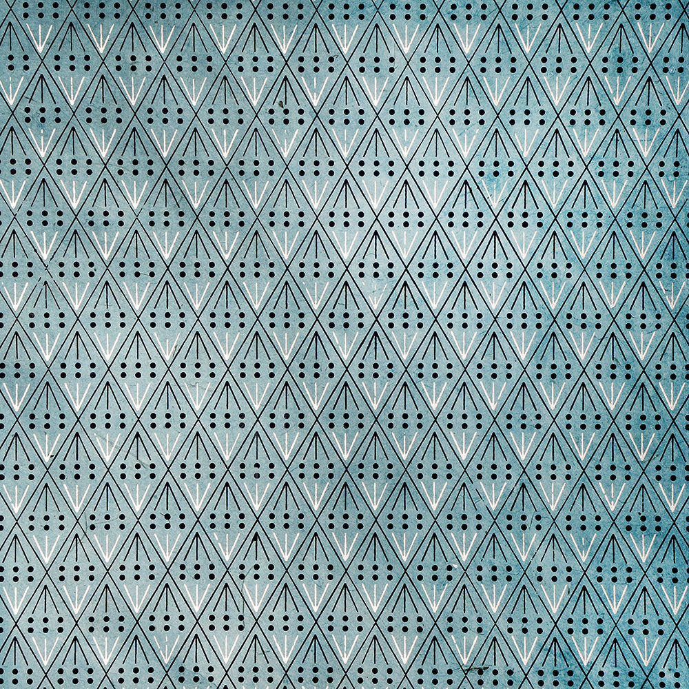 Das Geschenkpapier von ☆ zeigt ein teal-schwarzes geometrisches Rautenmuster mit Punkten und Linien auf strukturiertem Nepalpapier - ideal als nachhaltiges Geschenkpapier.