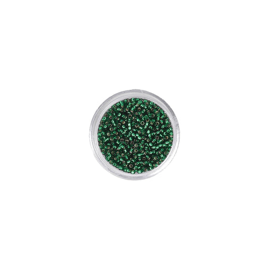 Japanische Miyuki 2,2 mm mit Silbereinzug 'Emerald'