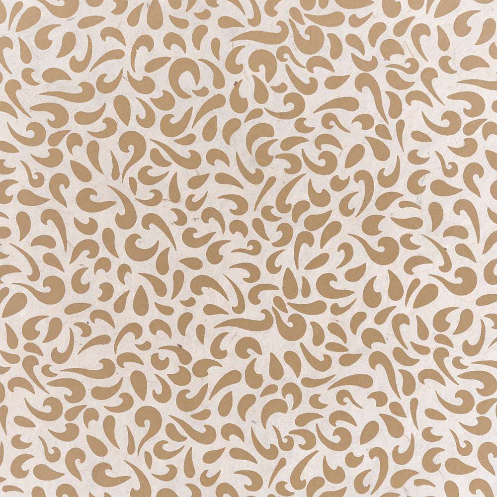 Ein nahtloses abstraktes Muster in Hellbraun auf Beige, inspiriert von der Textur des Nepalpapiers - ideal für Handarbeit oder Geschenkverpackungen. Von ☆.