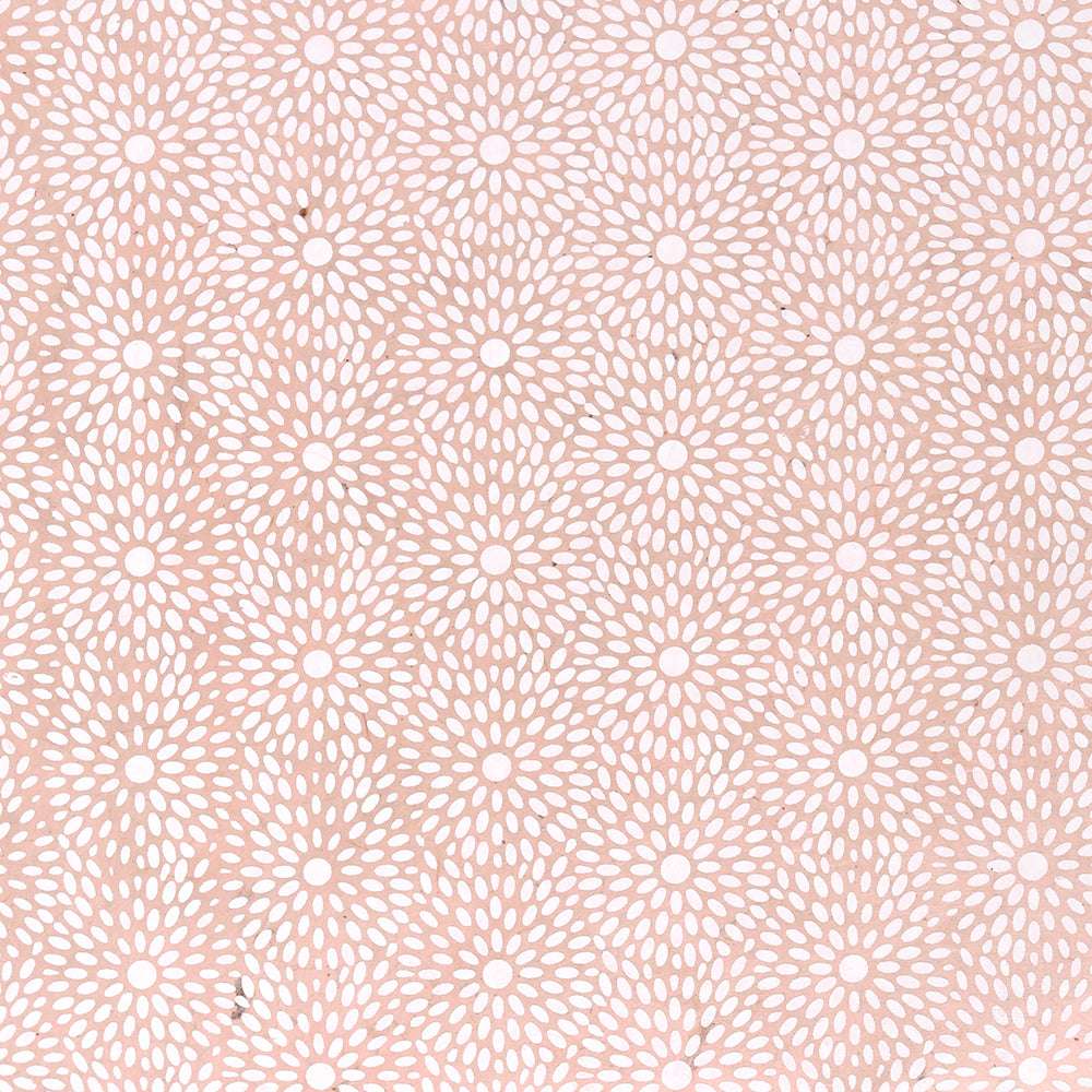 Rosa und weißes geometrisches Blumenmuster mit kreisförmigen blumenähnlichen Wiederholungen von ☆-perfekt für Nepalpapier-Basteleien, Buchbinden, oder stilvolle Geschenke Verpacken.