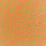 Kräftige Korallenwirbel auf gelb-grünem Hintergrund von ☆-perfekt für Buchbinden oder kreative Geschenkverpackungen.