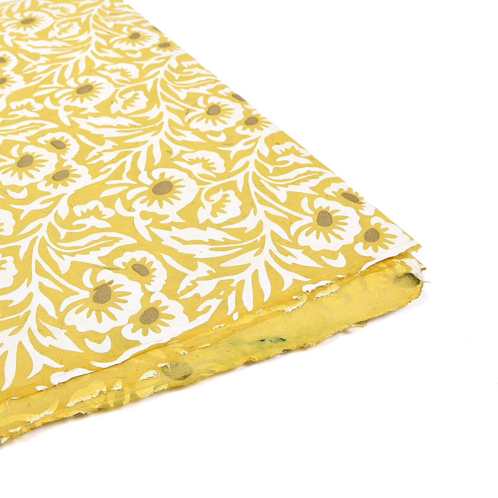 Nepal paper 'Flower pattern yellow'