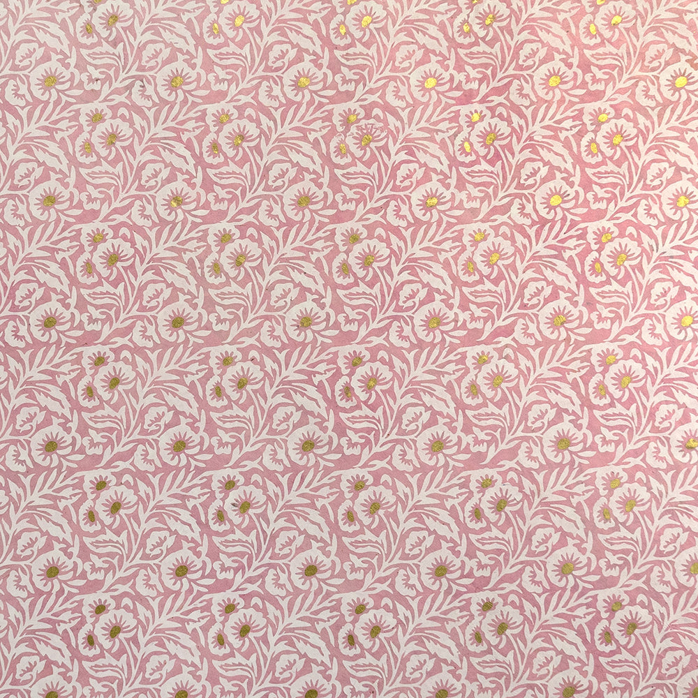 Nepal paper 'Flower pattern pink'