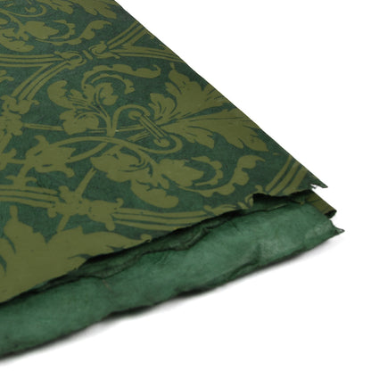 Nepal paper 'Brocade on green'