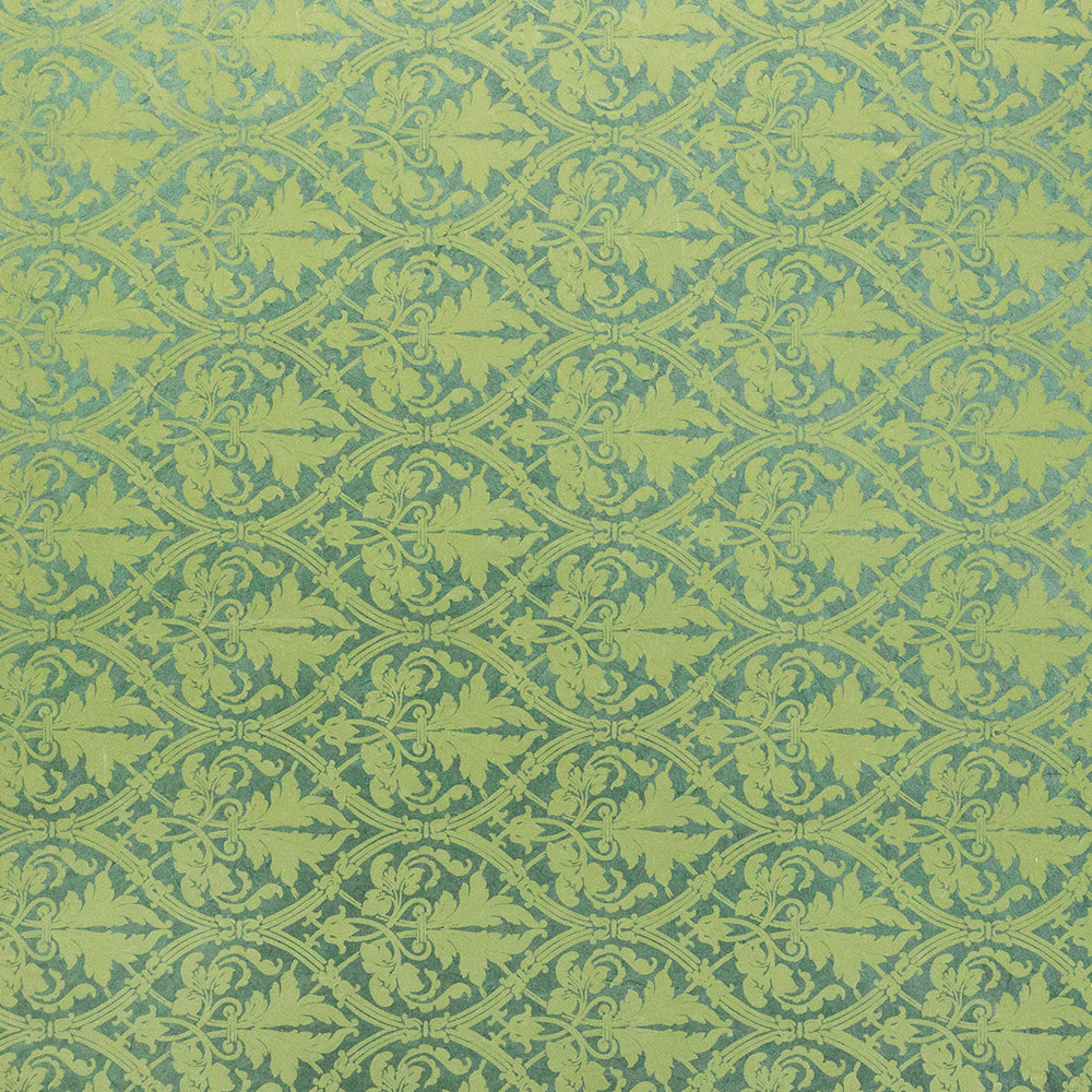 Nepal paper 'Brocade on green'