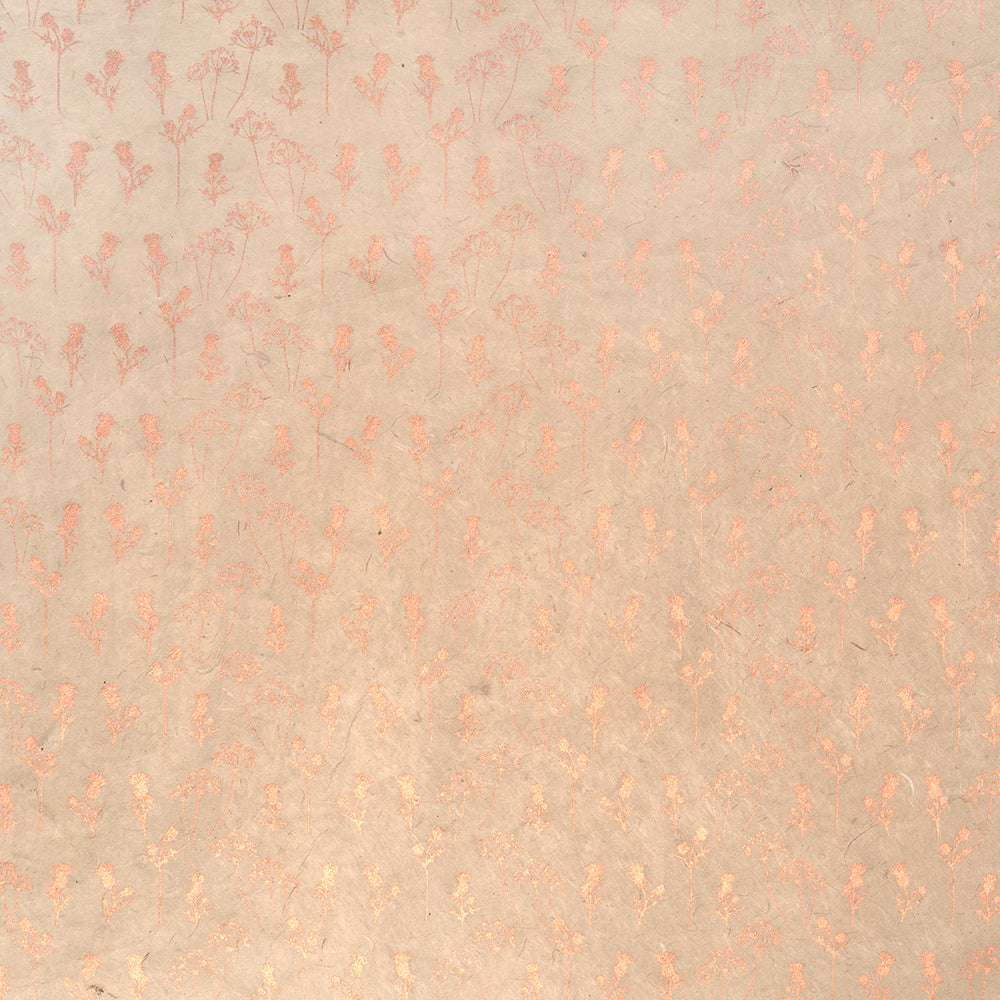 ☆ mit einem dezenten goldenen Blumenmuster auf strukturiertem Hellbeige - ideal zum Verpacken von Geschenken, für Handarbeiten oder zum Buchbinden, um eine raffinierte Eleganz zu erzielen.