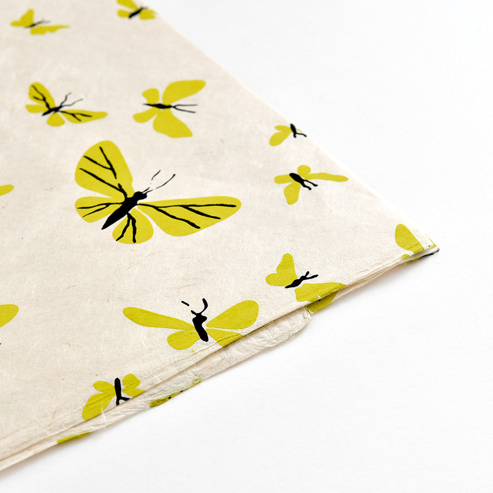 Nepal paper 'Lemon yellow butterflies'