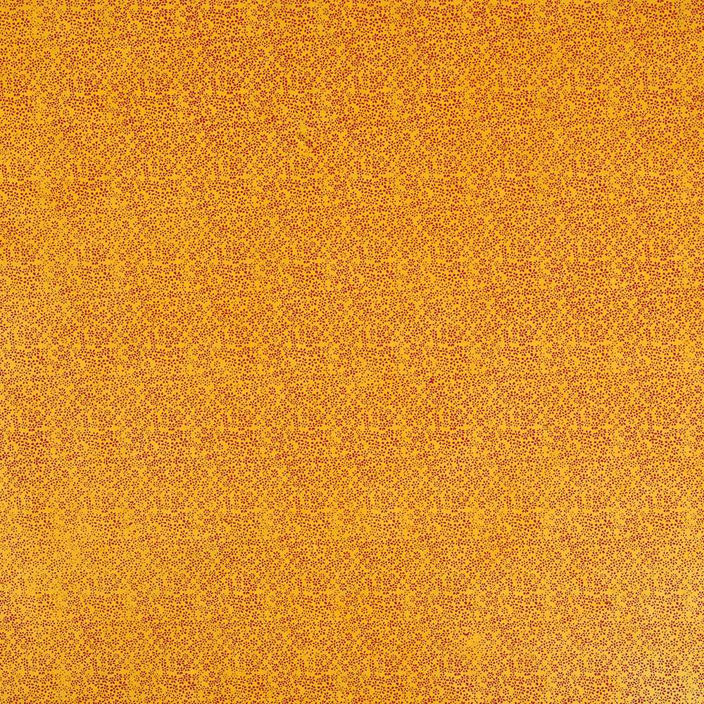 Orange und gelb gesprenkelte Textur mit dichten roten Punkten auf der Oberfläche, ideal für Buchbinden oder Geschenke Verpacken mit einzigartigem Nepalpapier von ☆.