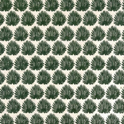 Sich wiederholendes Muster aus dunkelgrünen, fächerförmigen Blättern auf hellem Beige - perfekt für Projekte wie Geschenke Verpacken oder Buchbinden von ☆.